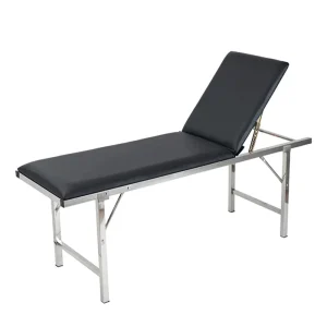 Back Foldable Stationary Examination Table Hospital Medical Examination Bed