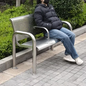 Backrest Metal Bench Airport Waiting Seat Stainless Steel Clinic Waiting Chair