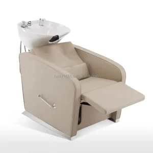 Backwash Ceramic Shampoo Bowl Sink Chair Shampoo Chair Station Spa Salon Beauty Bowls Shampoo Chair