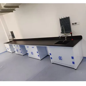 Baitu ISO9001 water proof wall side with Vacant seat PP lab work bench for Electroplating Metallurgy & Mineral Analysis