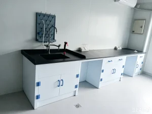 Baitu REACH water proof wall side with Phenolic Resin Countertop PP lab work bench for Pharmaceutical Sample Preprocessing