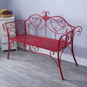 Balcony Double seat European style Golden Wrought Iron Patio Bench Indoor Outdoor Mall Simple Leisure