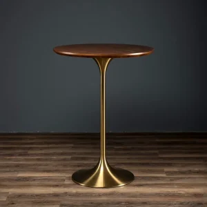 Balcony Light Luxury Bar Table Tulip Style Stainless Steel Bar Counter Minimalist Modern Design 2 Seater High Bar Stool