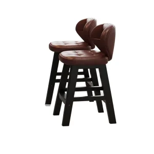Bamboo Light Luxury Modern High-foot Bar Stool with Backrest for Home Island Counter Front Desk Cashier