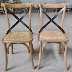 Banquet Dinning Wedding Chair Event Rental Rent Wood Wooden Chairs X Bentwood Crossback Cross Back Chair