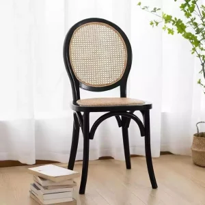 Banquet Solid Event Rattan Wood Restaurant Furniture Dining Chair