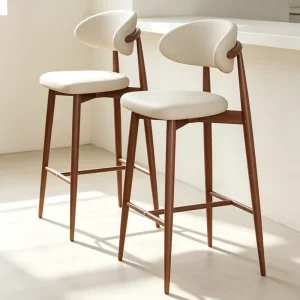 Bar Chair Antique Retro Village Rustic Home Tall Nordic Luxury Kitchen Leather Wood Metal High Modern Furniture Stool
