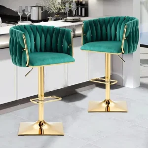 Bar Chair Home Tall Nordic Metal Luxury Gold Wood Kitchen Plastic High Modern Furniture Stools Bar Chair for Bar Table