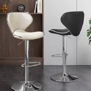 Bar Chair Light Luxury Kitchen Leather High Modern Stools Chair Bar Sillas Swivel Nordic Metal Home for Bar Table Hotel