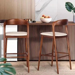 Bar Chair Luxury Design Solid Wood Bar Stool Furniture Chair Modern Bar Stool High Chair Coffee