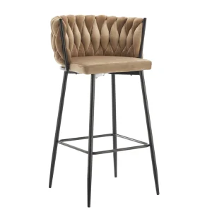 Bar Chair Nordic Counter Furniture Metal Fabric High Modern Luxury Kitchen Stool Bar Chairs for Bar Table