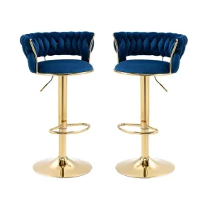 Bar Chair Nordic Counter Furniture Metal Velvet Swivel Leather High Gold Modern Luxury Kitchen Stool Bar Chairs for Bar Table