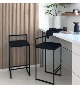 Bar Chair Nordic Tall Counter Furniture Gold Metal Velvet Back Luxury Kitchen Leather Modern High Stool Bar Chairs for Bar Table