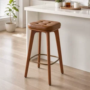 Bar Chair Nordic Tall Furniture Velvet Back Leather Modern High Stool Bar Chairs for Bar Table