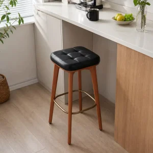 Bar Chair Nordic Tall Furniture Velvet Back Luxury Kitchen Leather Modern High Stool Bar Chairs for Bar Table