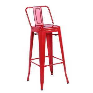 Bar Chairs Nordic Tall Counter Furniture Red Metal Back Kitchen Modern High Stool Bar Chairs for Bar Table