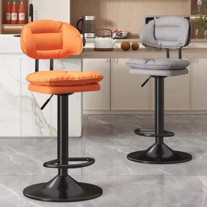 Bar Counter Chair Modern Simple Rotating High Stool Home Backrest Bar Chair Cash Register Up and Down