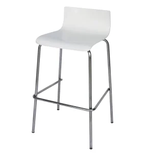Bar Furniture Metal High Bar Stool Chair Bent Wood Stainless Steel Fashionable Modern Dining Chairs Panel Kitchen Chairs Steady