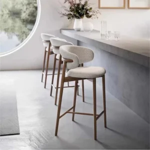 Bar High Chair Scandinavian Luxury Bar Commercial Restaurant Backrest Chair Sub Hotel Club Negotiation Chair