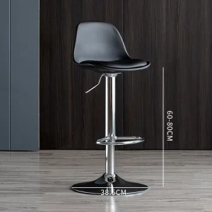 Bar Household High Stool Lift Chair Bar Table Height Adjustable with Backrest Used for Kitchen Bar Metal Stool