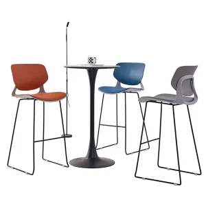 Bar Modern Nordic Backrest Waiting Dining Chair High Bar Stool Reception Desk Chair Minimalist Stylish Office Meeting Chair