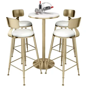 Bar Stool Furniture Steel Bar Chair for the Home Kitchen Coffee Shop Golden Iron Leg Bar Stool