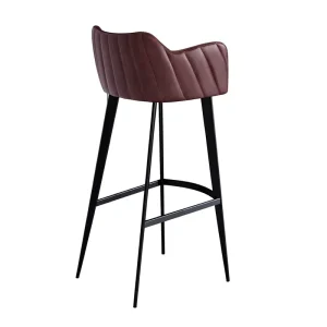 Bar Stool High Legged Chair Made Top Grade Cowhide Leather Modern Minimalist Light Luxury Island Table Chair Bar Furniture