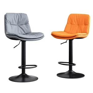 Bar Stool Home Modern Minimalist Backrest Light Luxury Bar Chair Lift Swivel Cashier High Foot Metal Frame