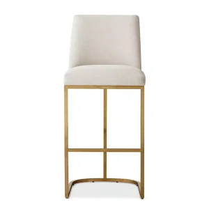Bar Stool Modern Tubular Steel Base Curved Back Armless Fabric Bar & Counter Stool for Commercial