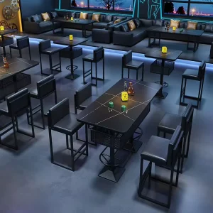 Bar Stools and Table Sets Modern Restaurant Bar Furniture Chair All Weather Bar Stools and Table Sets