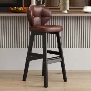 Bar Stools for Home Use Modern Minimalist Kitchen Island Stools High Back Bar Stools Light Luxury Style