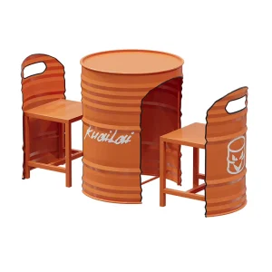 Bar Table Chair Set Extendable Metal Iron Antique Modern Oil Bucket Sofa Durable Eco Friendly Outdoor Dining Bedroom Hotels