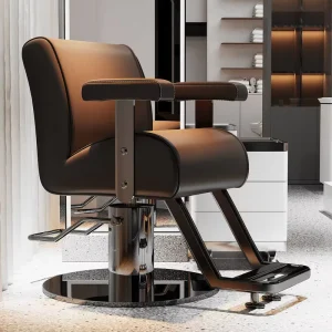 Barber Chair High Elastic Spring Cushion Heavy Duty Hydraulic Pump Stainless Steel Adjustable Salon Hair Styling Chair