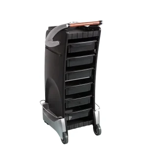 Barber Salon Cart Black Rolling Trolley Hairdressing Salon Trolleys