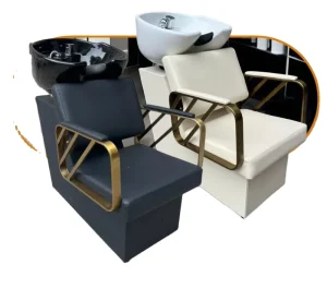 Barber Shampoo Chair Beauty Salon Rinse Unit Ceramic Sink Customized Salon Furniture