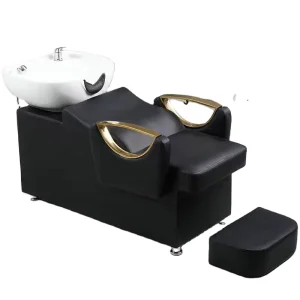 Barber Shop Furniture Shampoo Sink Hair Salon Wash Basin and Chair