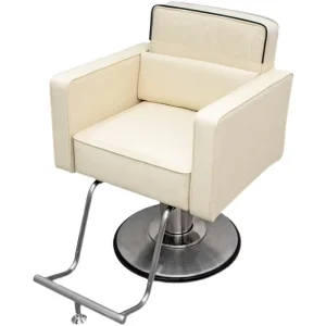 Barber Shop Hair Salon Commercial High Grade Synthetic Leather Reclining Barber Chair with Metal Footrest Base Simple Design