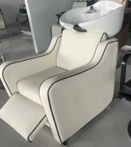 Barbershop Beauty Semi reclining Hair Salon Washing Bed Adjustable Shampoo Chair Shampoo Basin