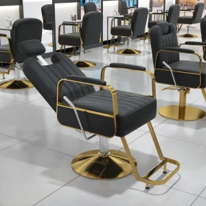 Barbershop Chair Can Be Put Down Hair Salon Special Seat Haircut Hairdressing Chair Rotating Perm Dyeing Stainless Steel Hair