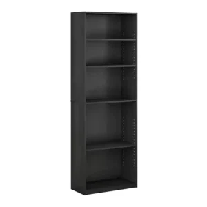 Barrister 5 Tier Adjustable Shelves Bookshelf Engineered 9.5×24.5×71.2cm Living Room Bedroom Home Office