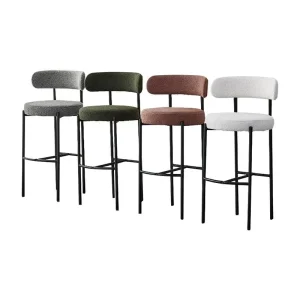 Barstools Modern Nordic Furniture Tall Counter Height Stools for Club High Metal Legs Soft Cushion Bar Stool Chair