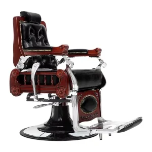 Beauty Barbershop Antique Salon Equipment and Furniture Hair Saloon Chairs Metal Barber Chair Leather Duty Seat Steel Heavy Pump