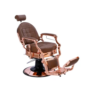 Beauty Barbershop Antique Salon Furniture Hair Salon Chairs Metal Leather Heavy Duty Pump Barber Chair