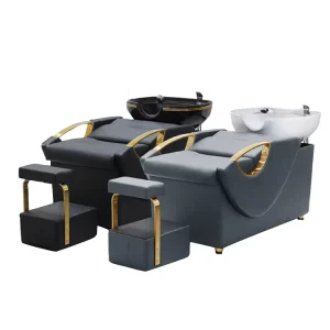 Beauty Chairs Salon Shampoo Chair Professional Factory Leather Salon Furniture Salon Washing Hair for Barber Shop Traditional