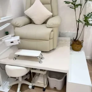 Beauty Portable Pedicure Lift Platform Beauty Foot Table Adjustable Height Nail Salon Pedicure Work Station