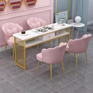 Beauty Salon Furniture Manicure Table Luxury Modern Nail Spa Black White Item Style Nail Table