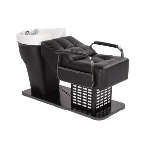 Beauty Salon Furniture Set Plastic Salon Hairdressing Equipment Black Styling Chair Shampoo Bowl Ceramic Waterproof Durable