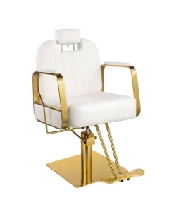 Beauty Salon Furniture for Barbershop White Barber Chair Styling Salon Hair Cutting Chair
