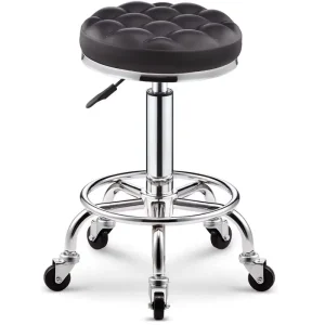 Beauty Salon Hairdressing Modern Furniture Adjustable Hydraulic Barber Chair Rolling Bar Stool Chair for Hair Salon