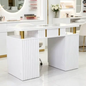 Beauty Salon Nail Desk Wooden Single Person Working Manicure Desk